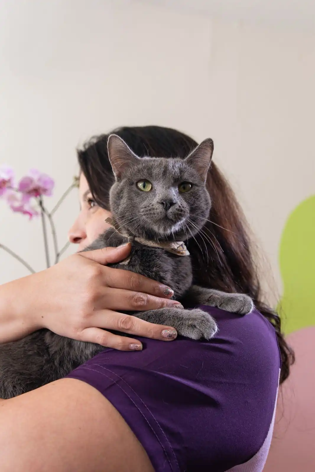 Veterinaria con perritos